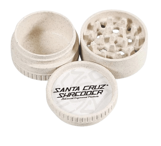 S.C.S Medium 3 Piece Hemp Grinder - White cannabis product