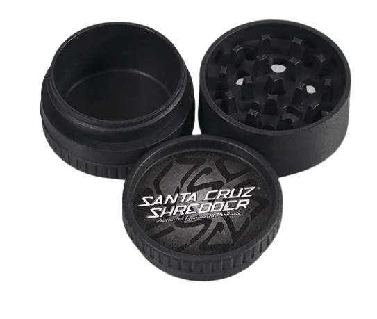 S.C.S Medium 3 Piece Hemp Grinder - Black cannabis product