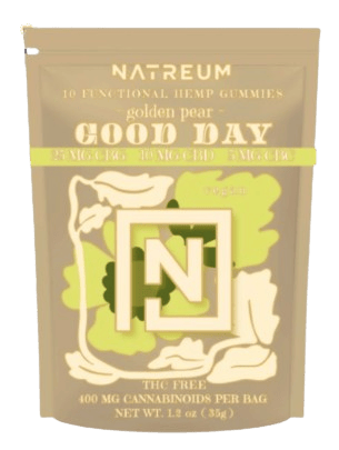 Natreum CBD Gummies - Good Day Golden Pear - 10ct at Wildflower Cannabis