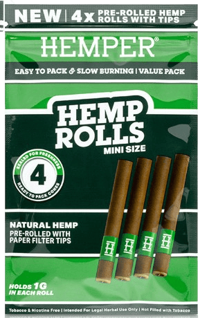 Mini Hemp Rolls + Paper Tips - Natural Hemp - 4ct at Wildflower Cannabis