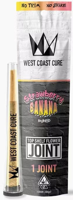West Coast Cure - 1G CUREjoint Preroll - Strawberry Banana [H]