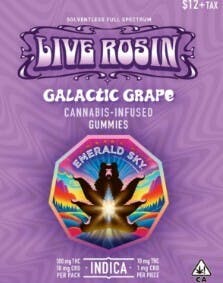 Galactic Grape [I] - Live Rosin Gummies 10PK