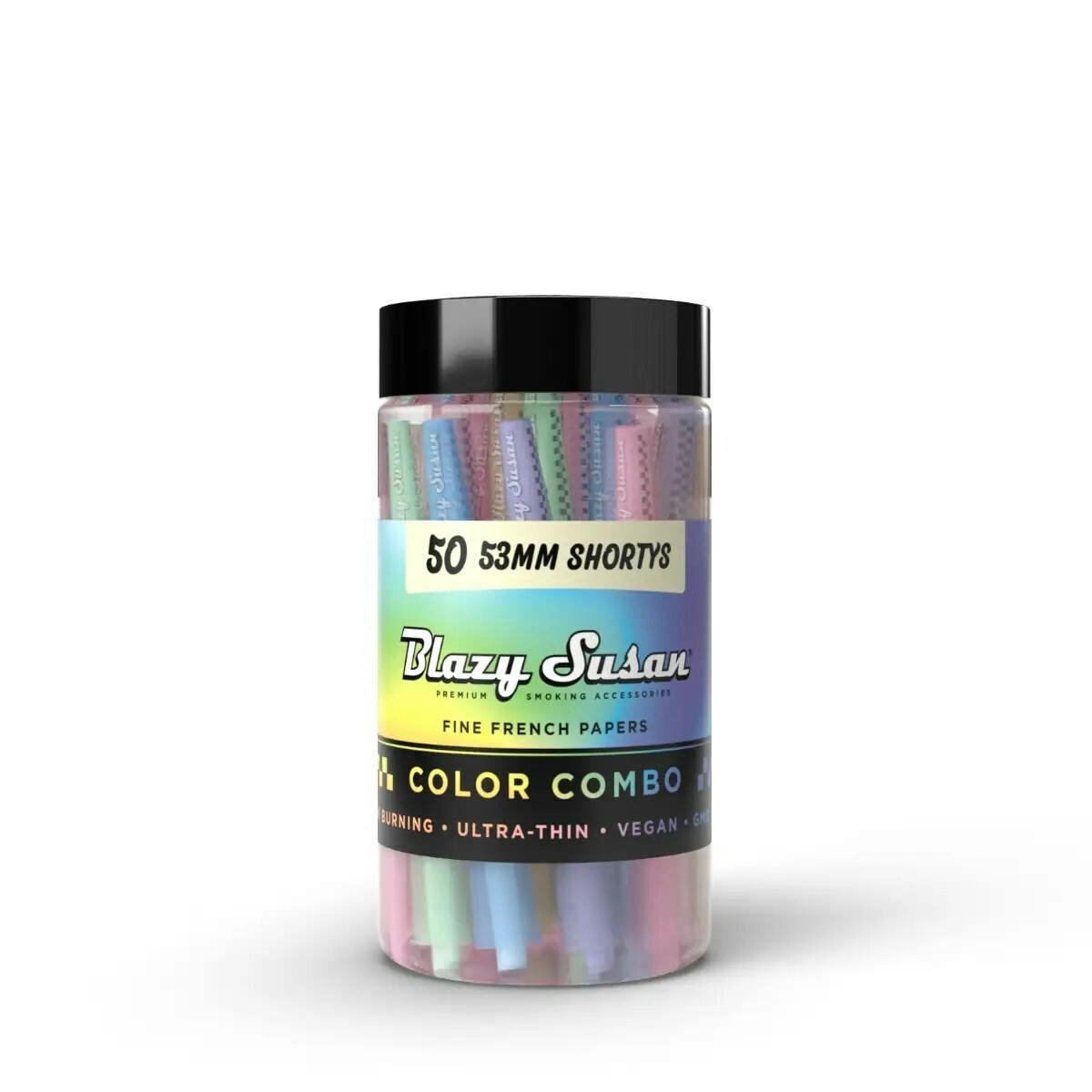 Rainbow Paper Cones 53mm Shortys - 50ct