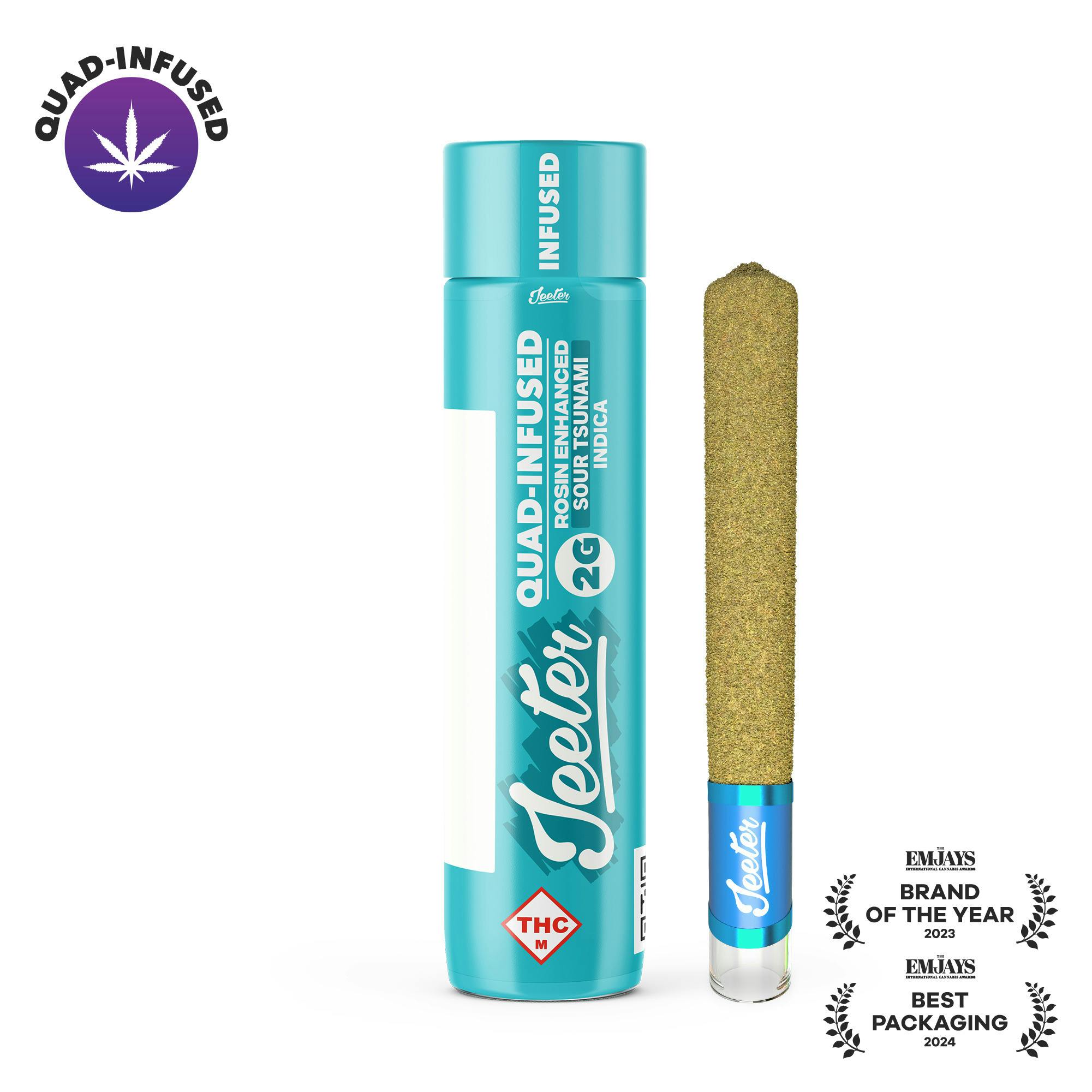 Jeeter: Quad Infused XL Pre-Roll | Durban Poison