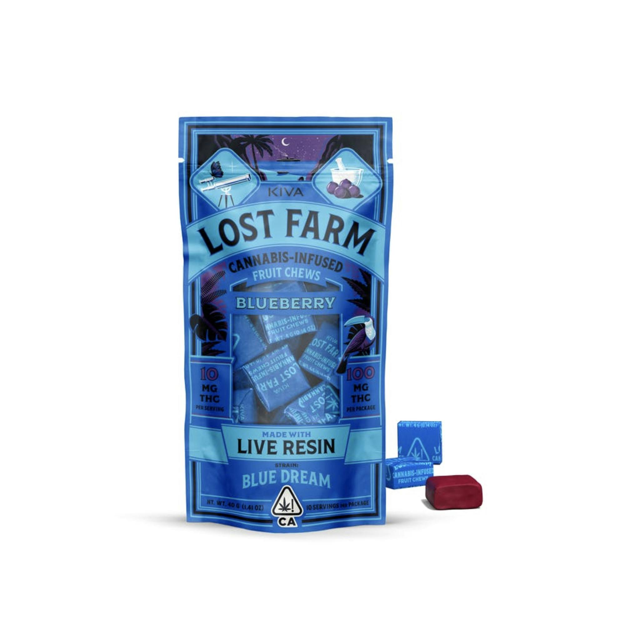 LOST FARM | EDIBLE | BLUEBERRY FRUIT CHEW - BLUE DREAM | 100MG
