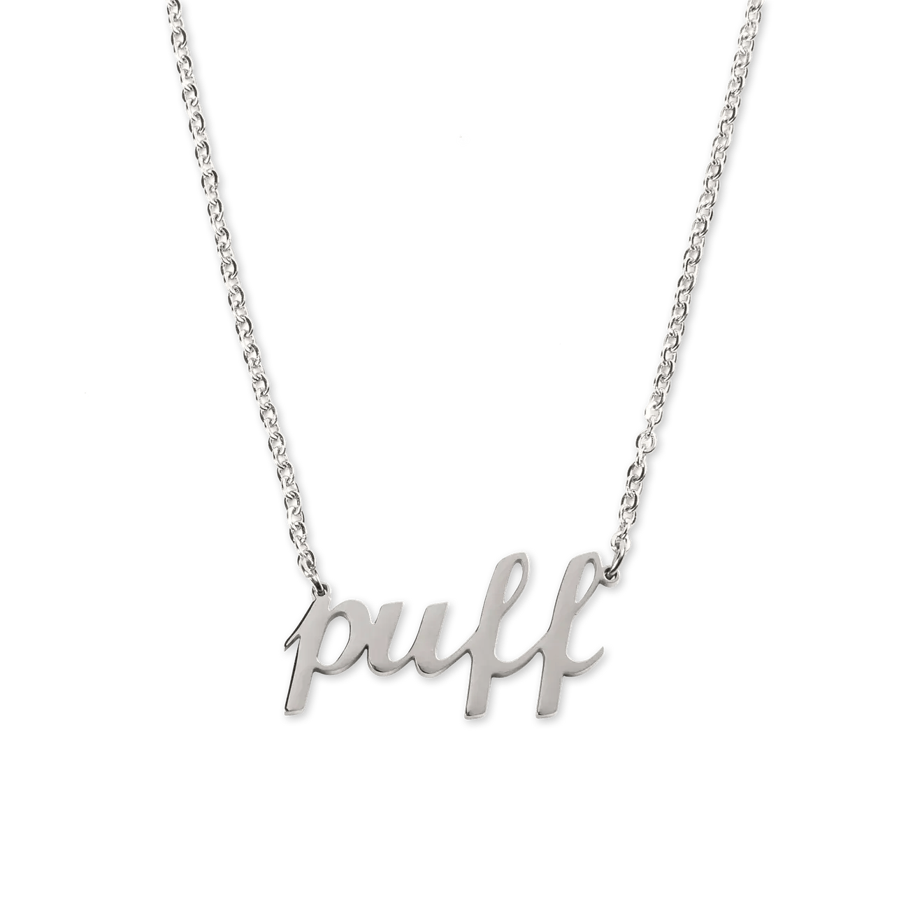 Frankie Smoke - PUFF NECKLACE - Rhodium