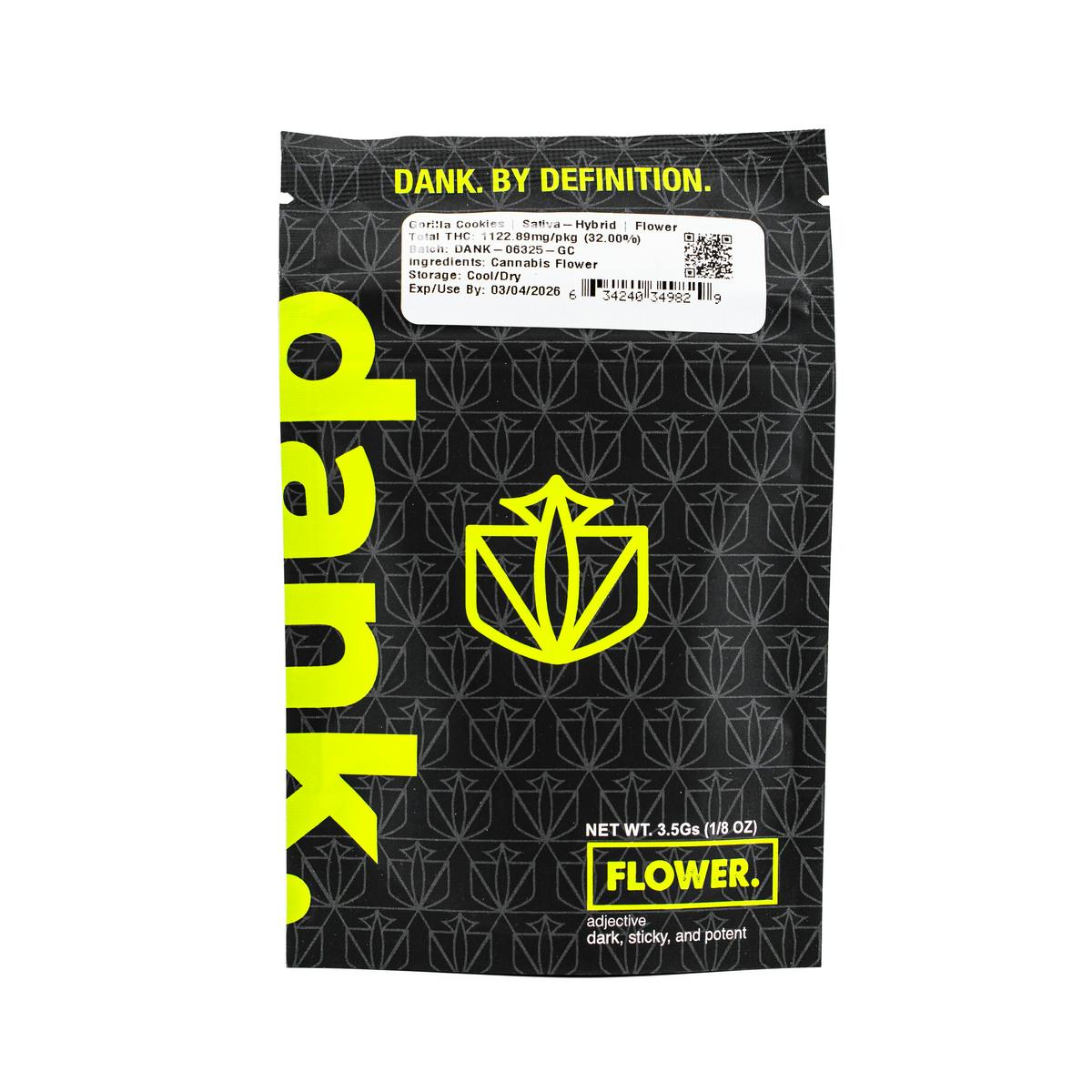 Dank | Gorilla Cookies | 3.5g Sungrown (Bag)