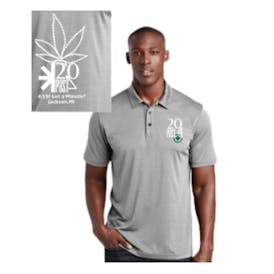 Black Dakota Striated Heather Polo