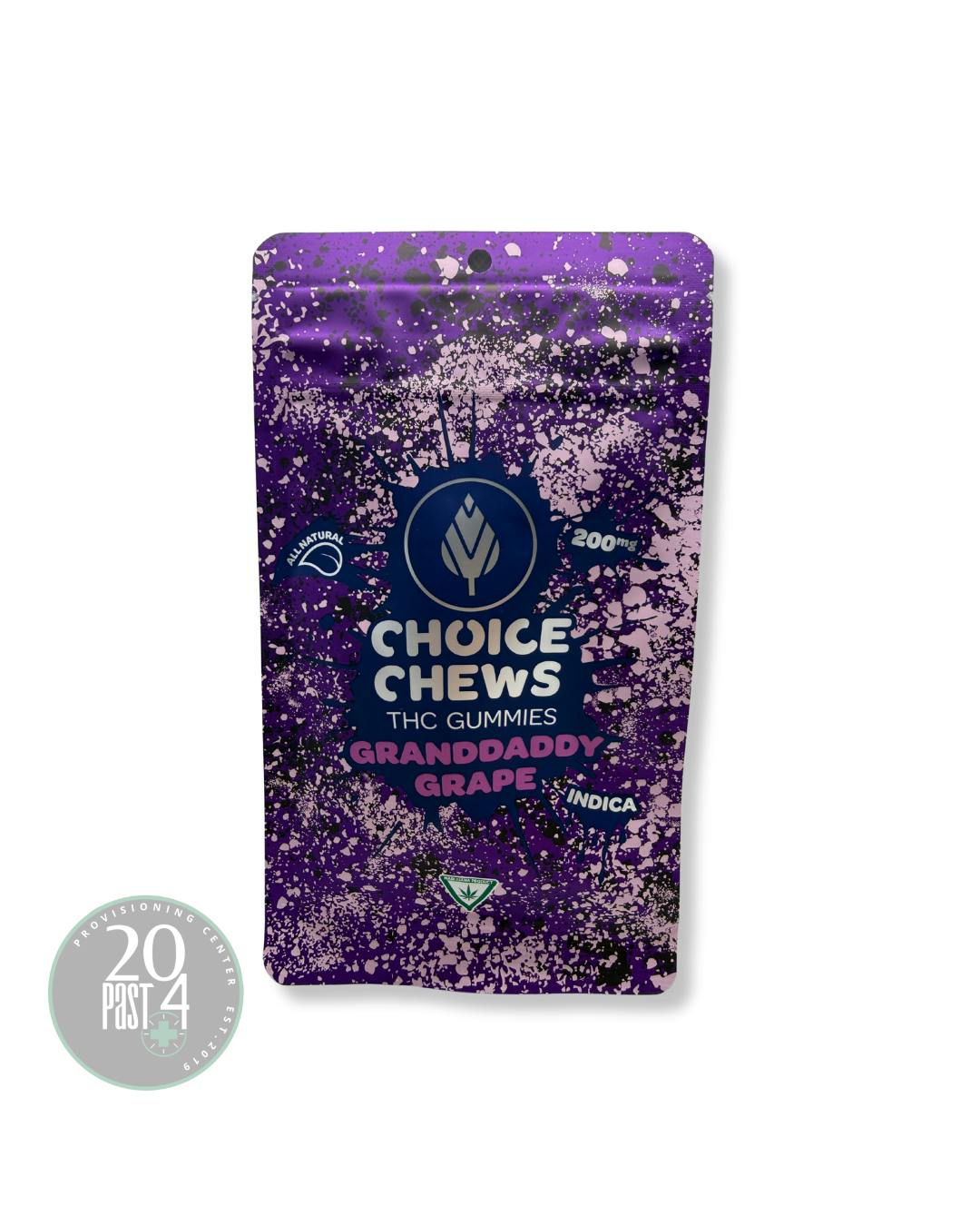 Choice Chews | Granddaddy Grape | Gummies | 200mg