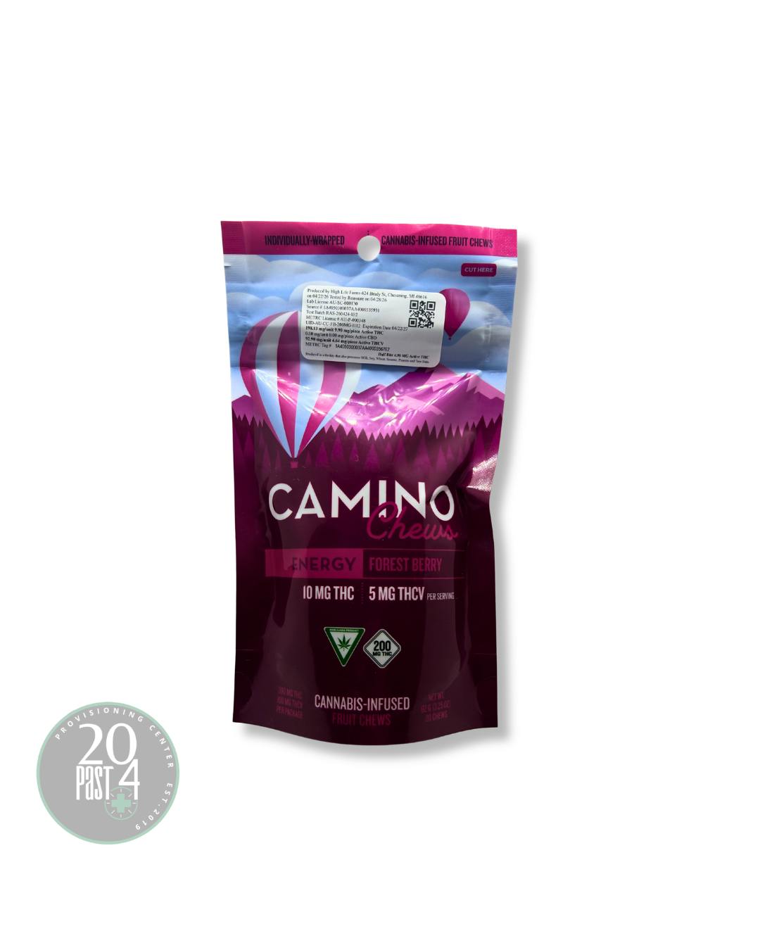 CAMINO CHEWS | ENERGY | FOREST BERRY | GUMMIES | 10:5 | THC:THCv | 200MG