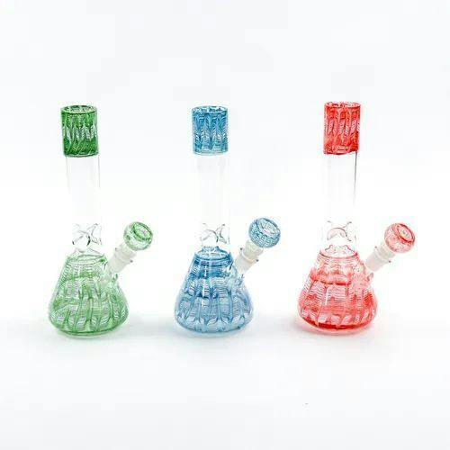 LuvBuds - 10" Wrap and Rake Beaker Bong with Ice Catcher | Assorted Colors