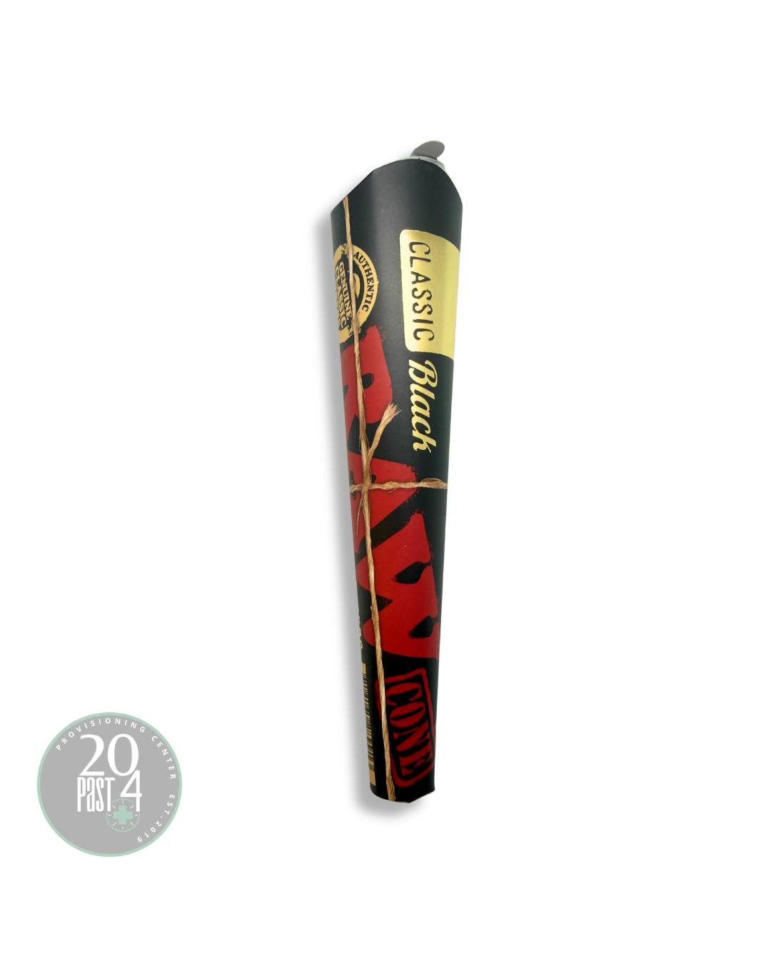RAW | BLACK CLASSIC CONES | 1 1/4 | 6PK