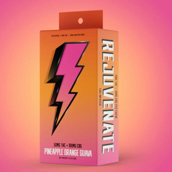 CBG 2:1 Pineapple Orange Guava Fruit Chews 10pk 100mg - Hi-Burst