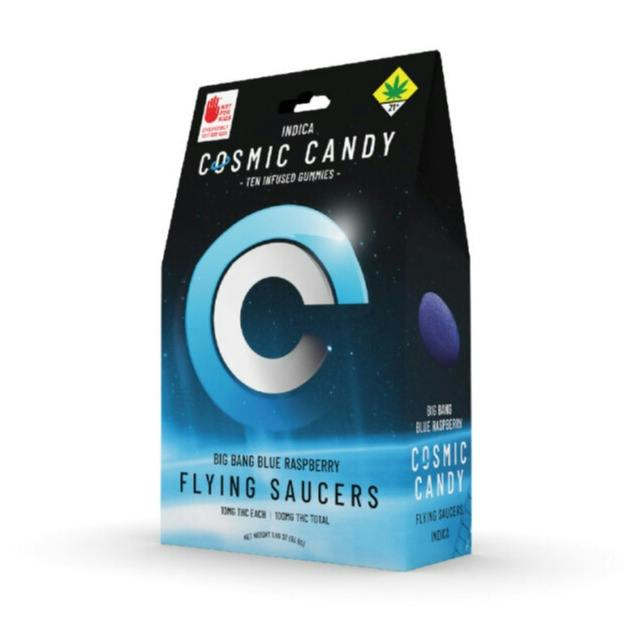 Indica Blue Raspberry Gummies 100mg - Cosmic Candy