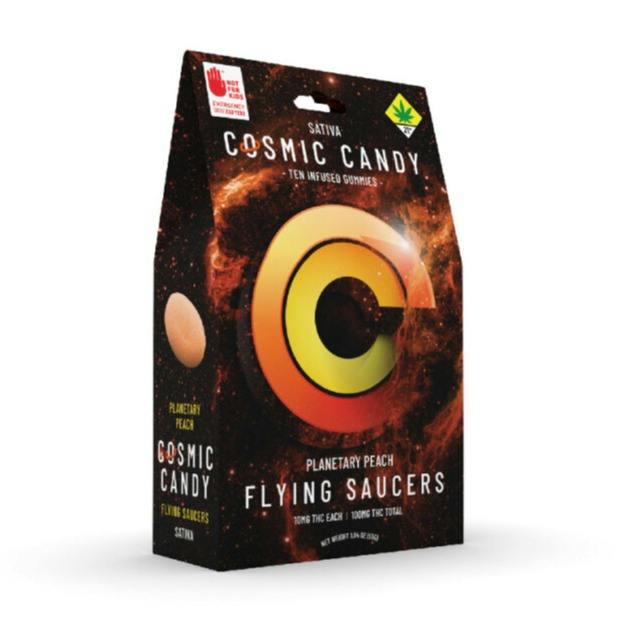 Sativa Peach Gummies 100mg - Cosmic Candy