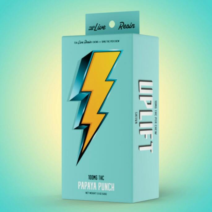 Sativa Papaya Punch Fruit Chews 100mg - Hi-Burst