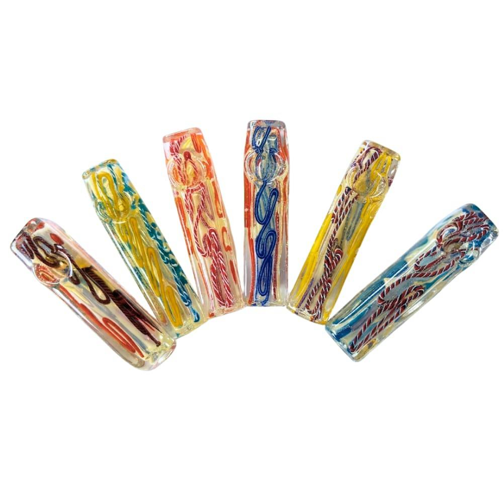 Flat Brick Glass Hand Pipe