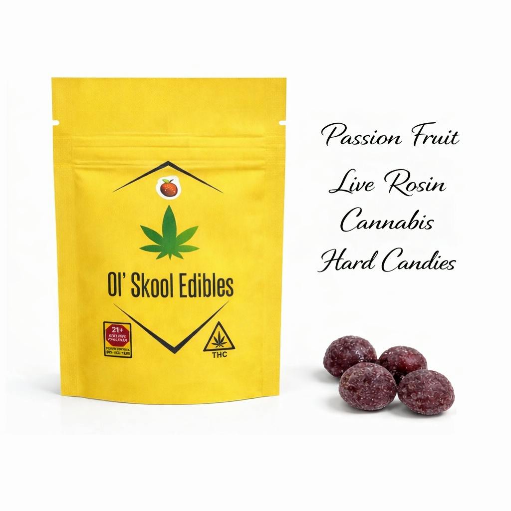 OS*Passion Fruit *Jolly Drops Live Rosin Hard Candy*50MG bag 10CT