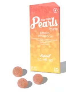 Pearls Ratioed Peach Prosecco Gummies 100mg (10-Pack | 10mg Each)
