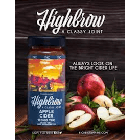 Highbrow - Apple Cider - 100mg THC- Drink