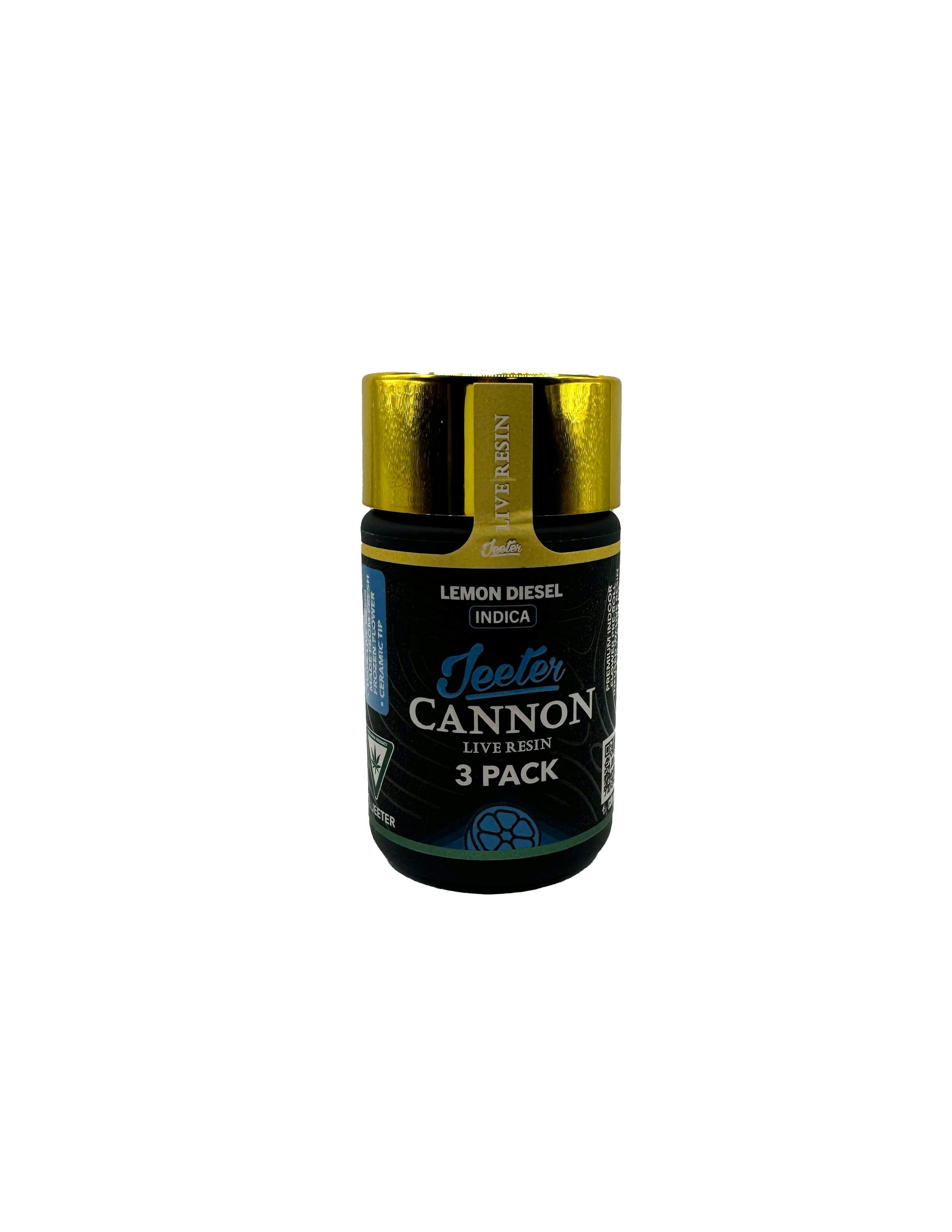 Jeeter Lemon Diesel 3pk Live Resin Infused Cannon Rec