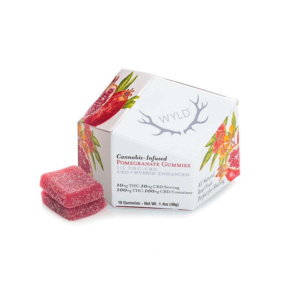 Pomegranate 1:1 Gummies CBD:THC 10x10mg