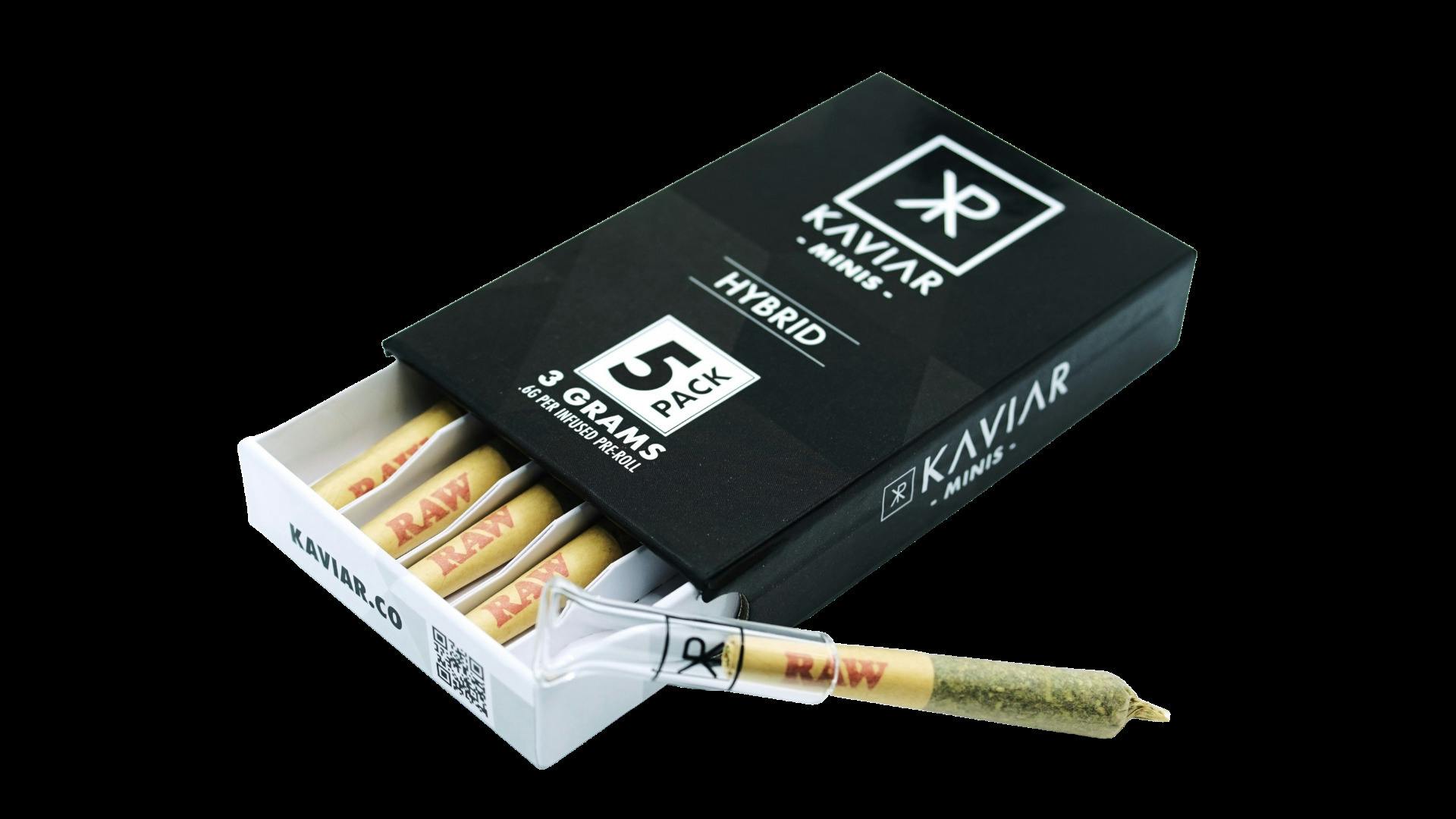 Kaviar Mini Infused Pre-Roll 5pk Sativa Mangos and Cream