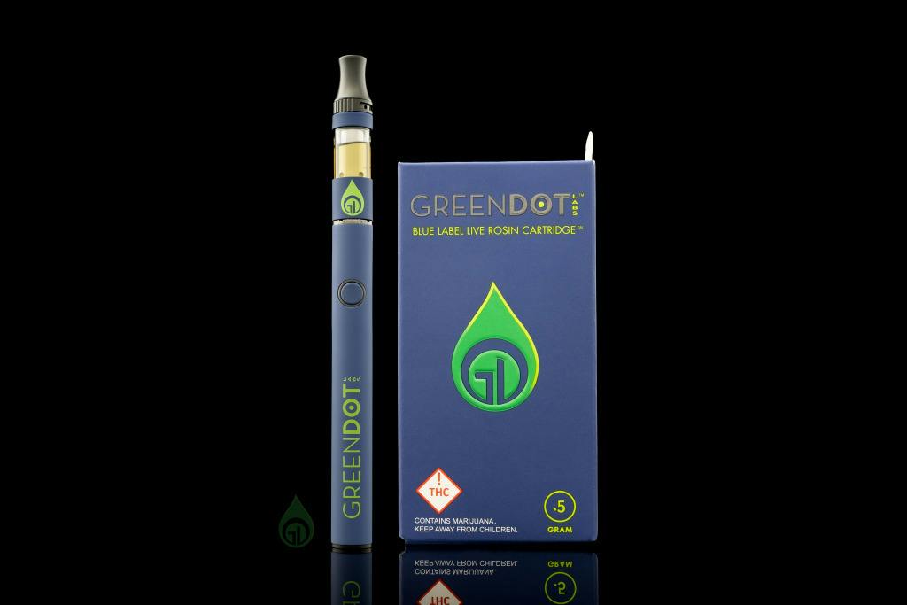 Green Dot Labs Blue Label Live Rosin Disposable Full Throttle