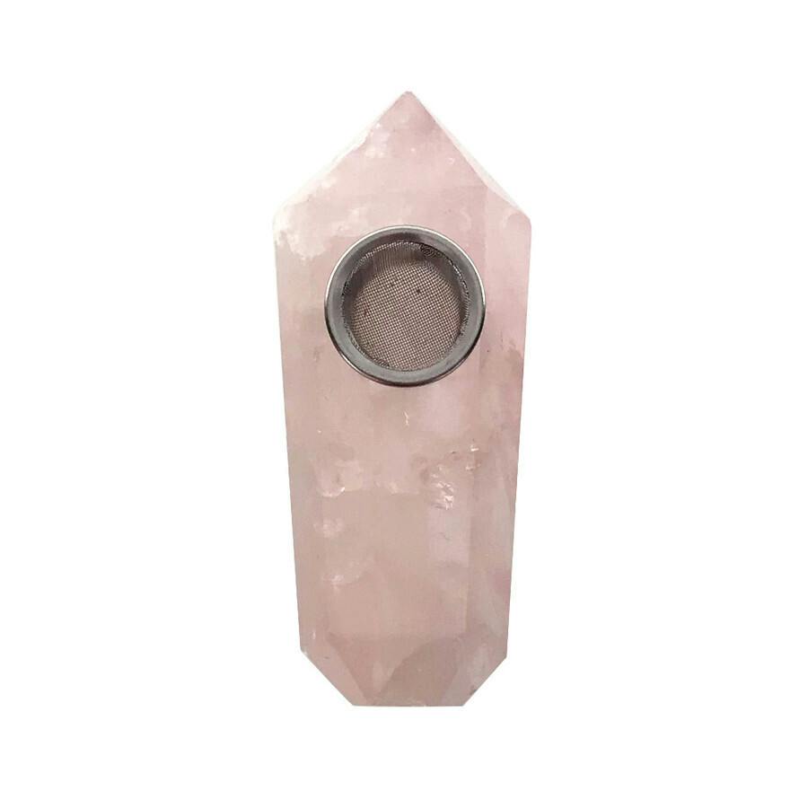 Rose Quartz Mini Crystal Hand Pipe