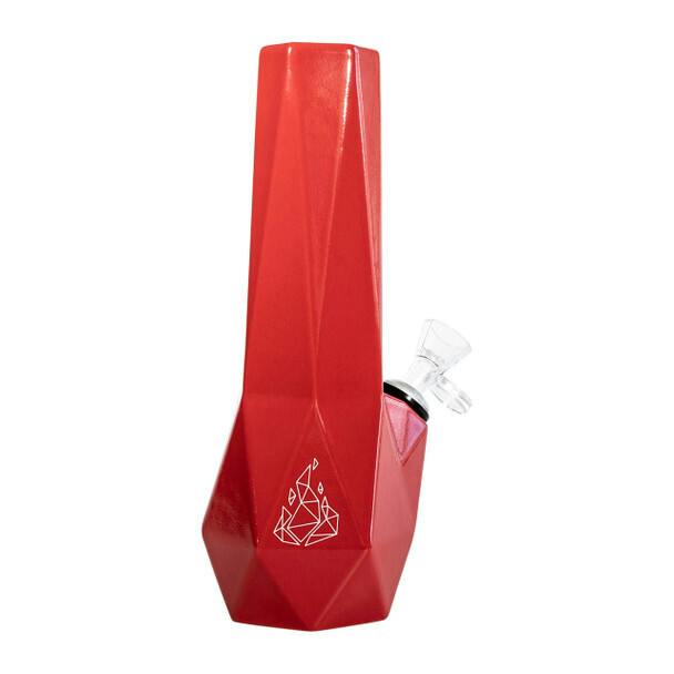 BRNT Hexagon - Ceramic Bong - Red