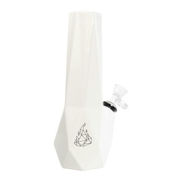 BRNT Hexagon - Ceramic Bong - White