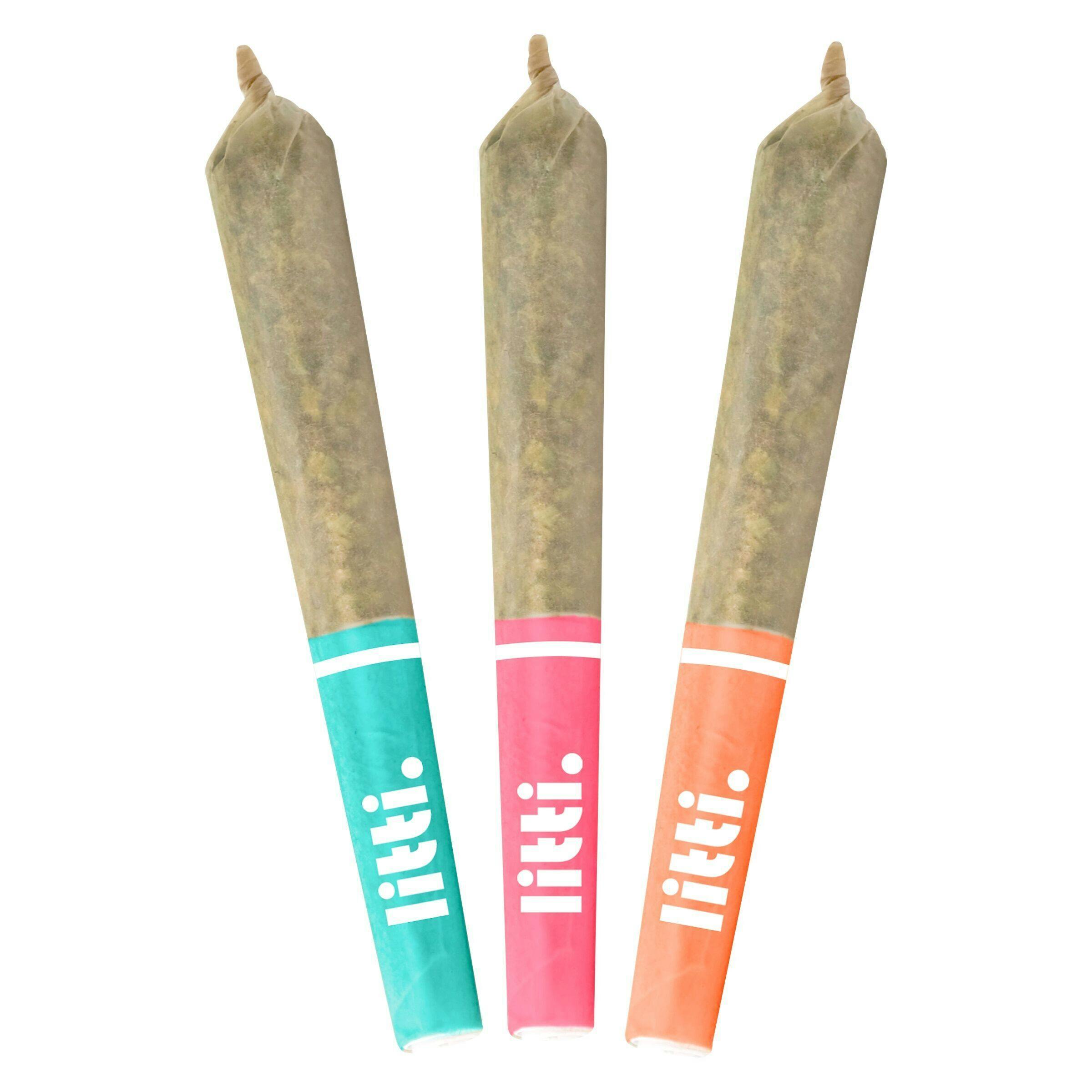 LITTI. - JUICI TASTER PACK. Infused Pre-Roll - 3x0.5g