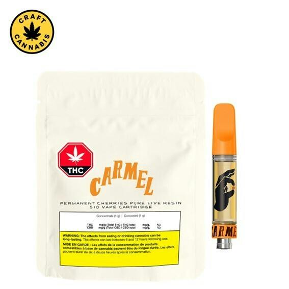 Carmel - Permanent Cherries Pure Live Resin 510 Thread Cartridge - 1g