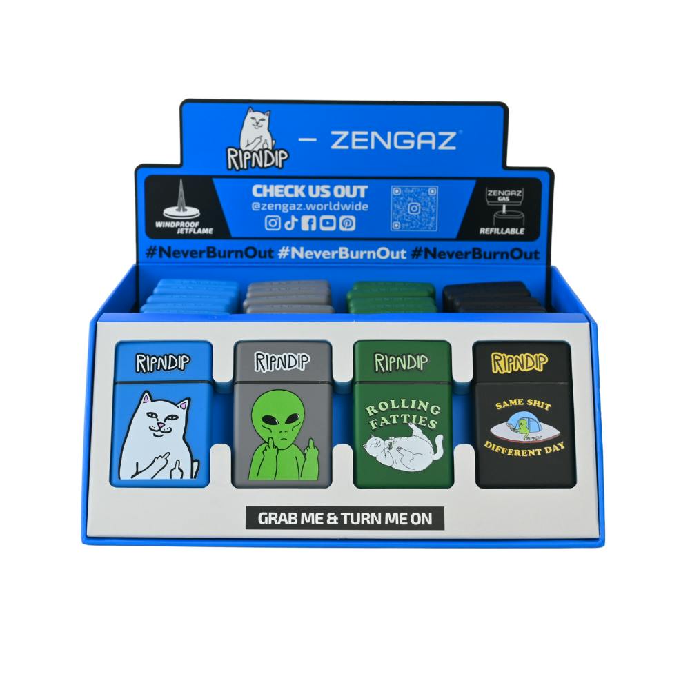 Zengaz - RIPNDIP Chip Jet Series Jet Rubberized Cube Lighters