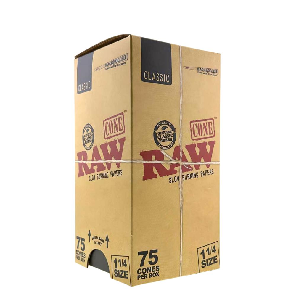 RAW - Classic 1 1/4 Pre Rolled Cones - 75 Pack