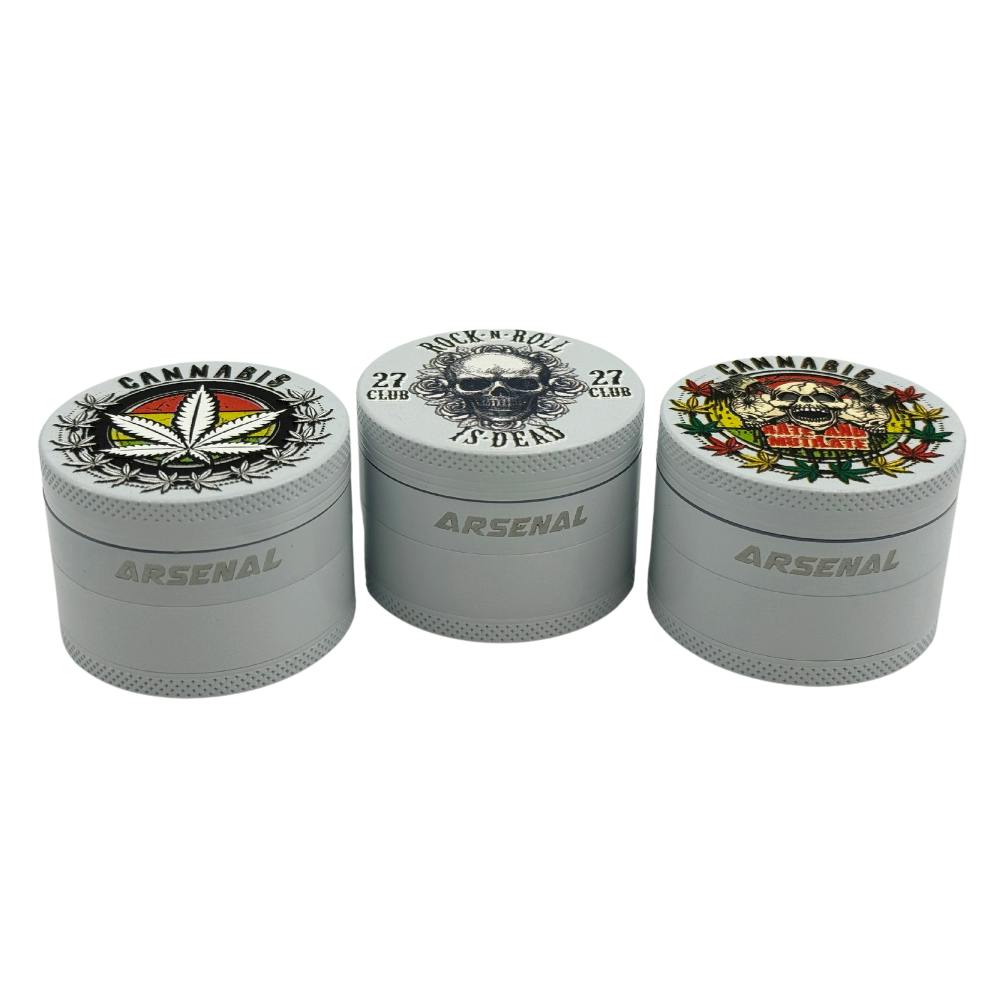 Arsenal - White Havoc 50mm 4-Pc Grinder - Assorted Designs