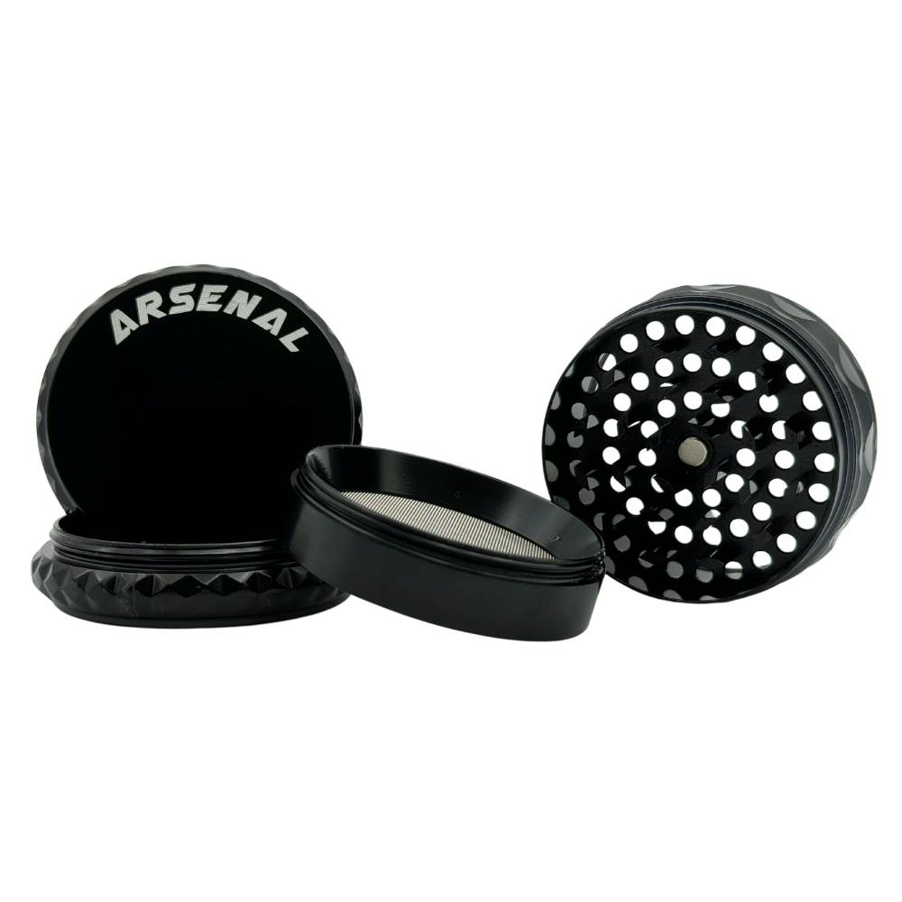 Arsenal - Smooth Ridged Diamond Hex 52mm 4-Pc Grinder