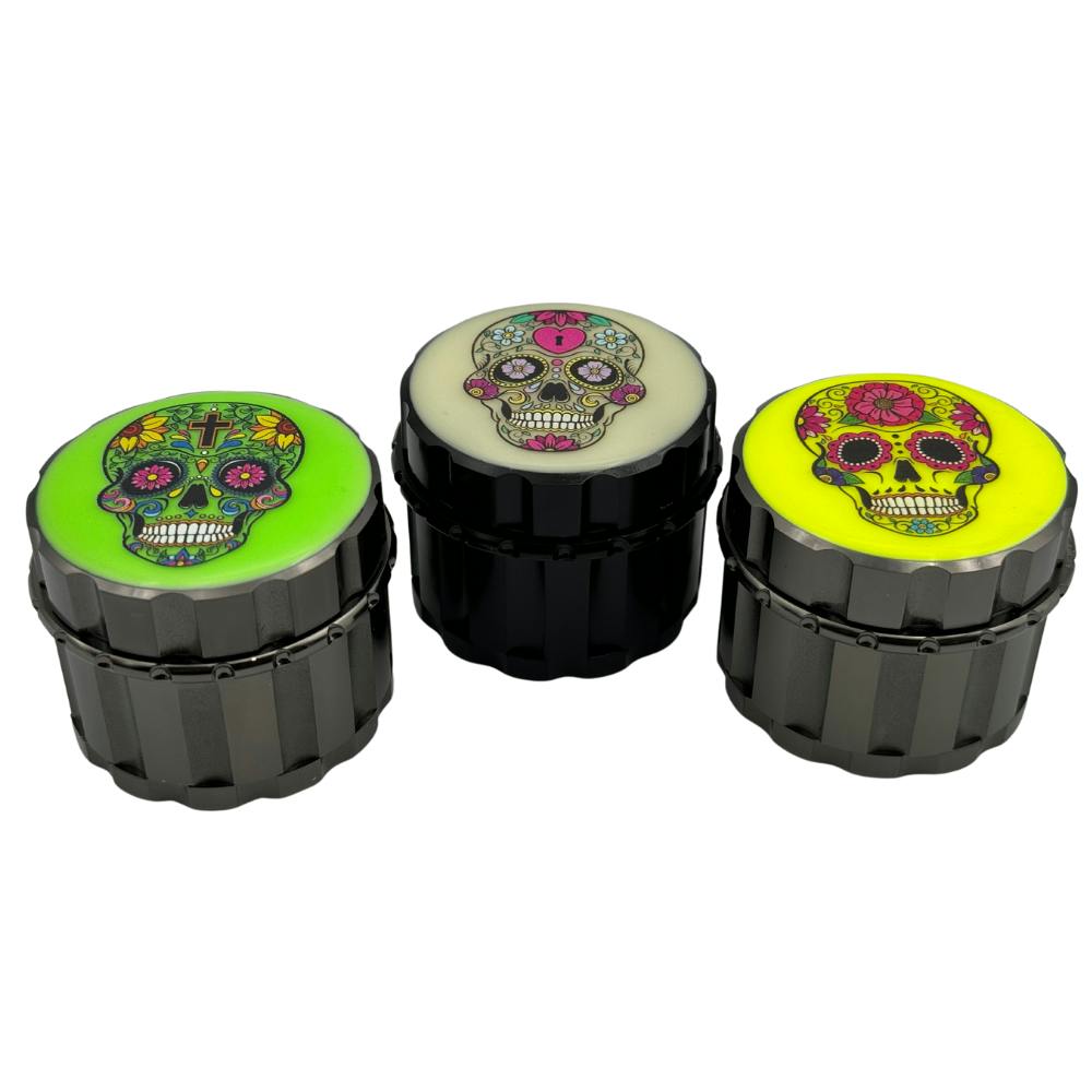 Arsenal - Sugar Skull Glow In The Dark 55mm 4-Pc Grinder - Assorted Designs