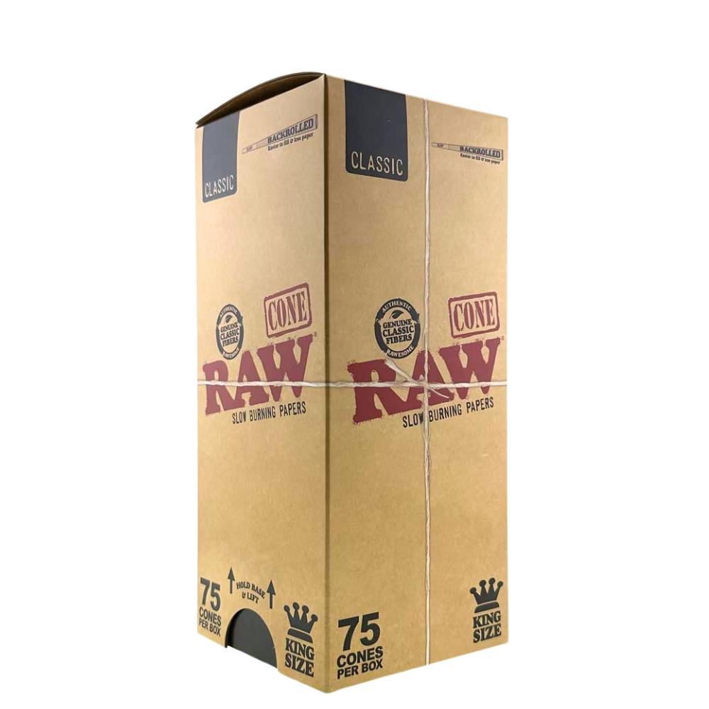 Raw - Classic King Size Pre Rolled Cones - 75ct