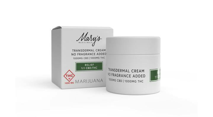 Transdermal Cream Relief No Added Fragrance 1:1 THC:CBD