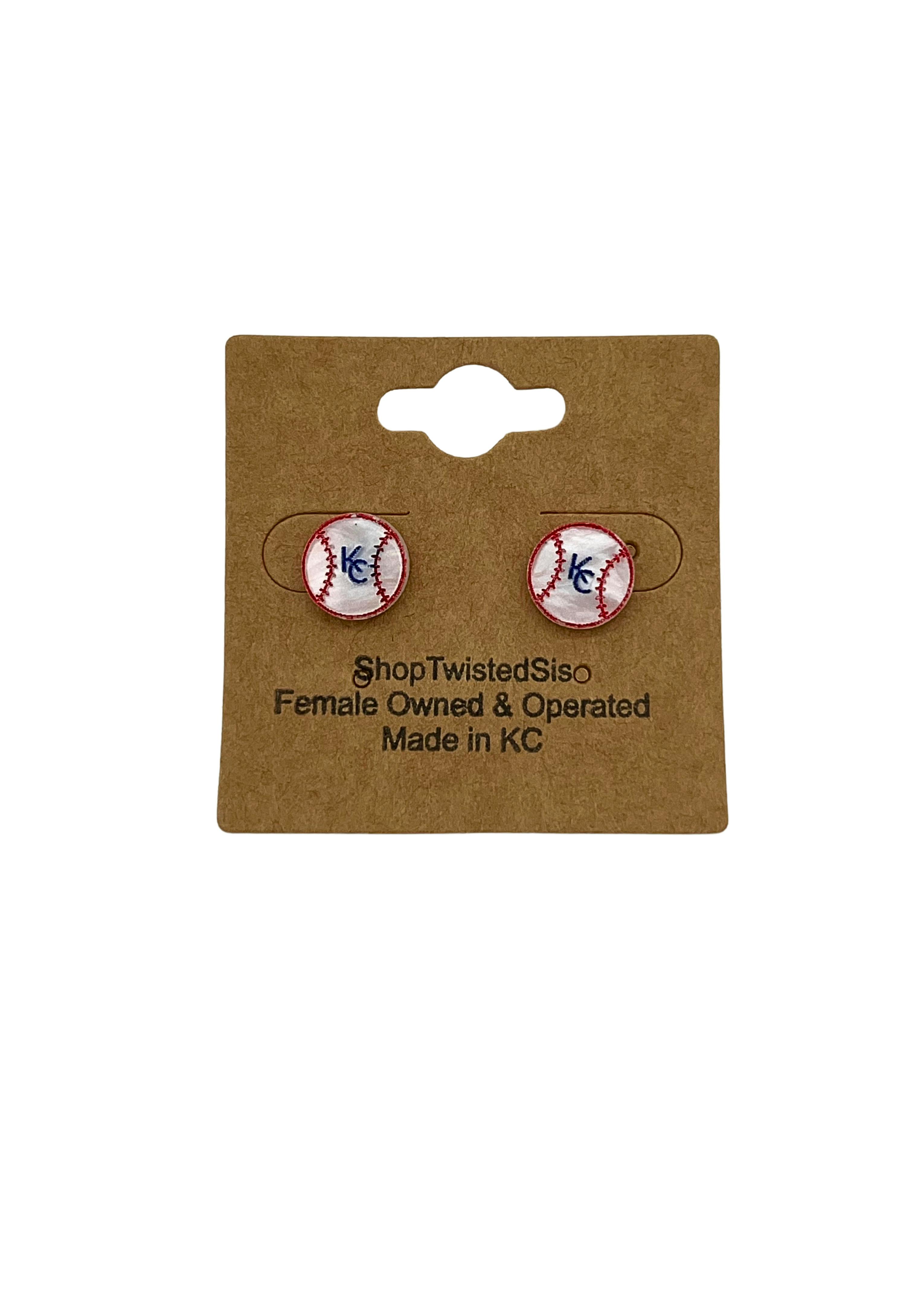 KC Baseball | Stud Earrings