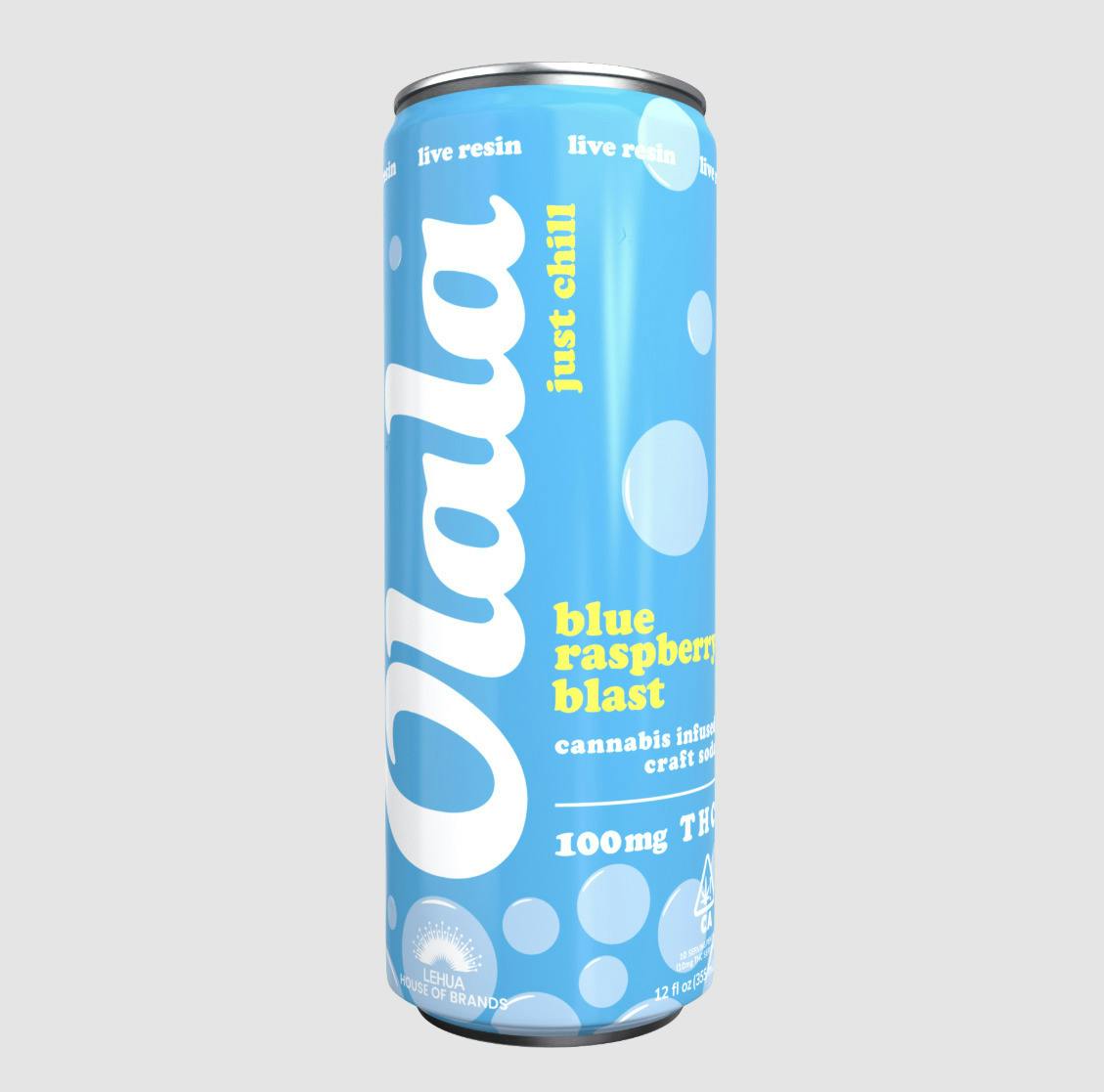 Blue Raspberry Blast [H] | 100mg 12oz Live Resin Soda Beverage | Olala at Hot Box Dispensary