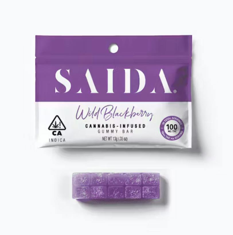 Wild Blackberry [I] | 100MG Single Gummy | Saida at Hot Box Dispensary