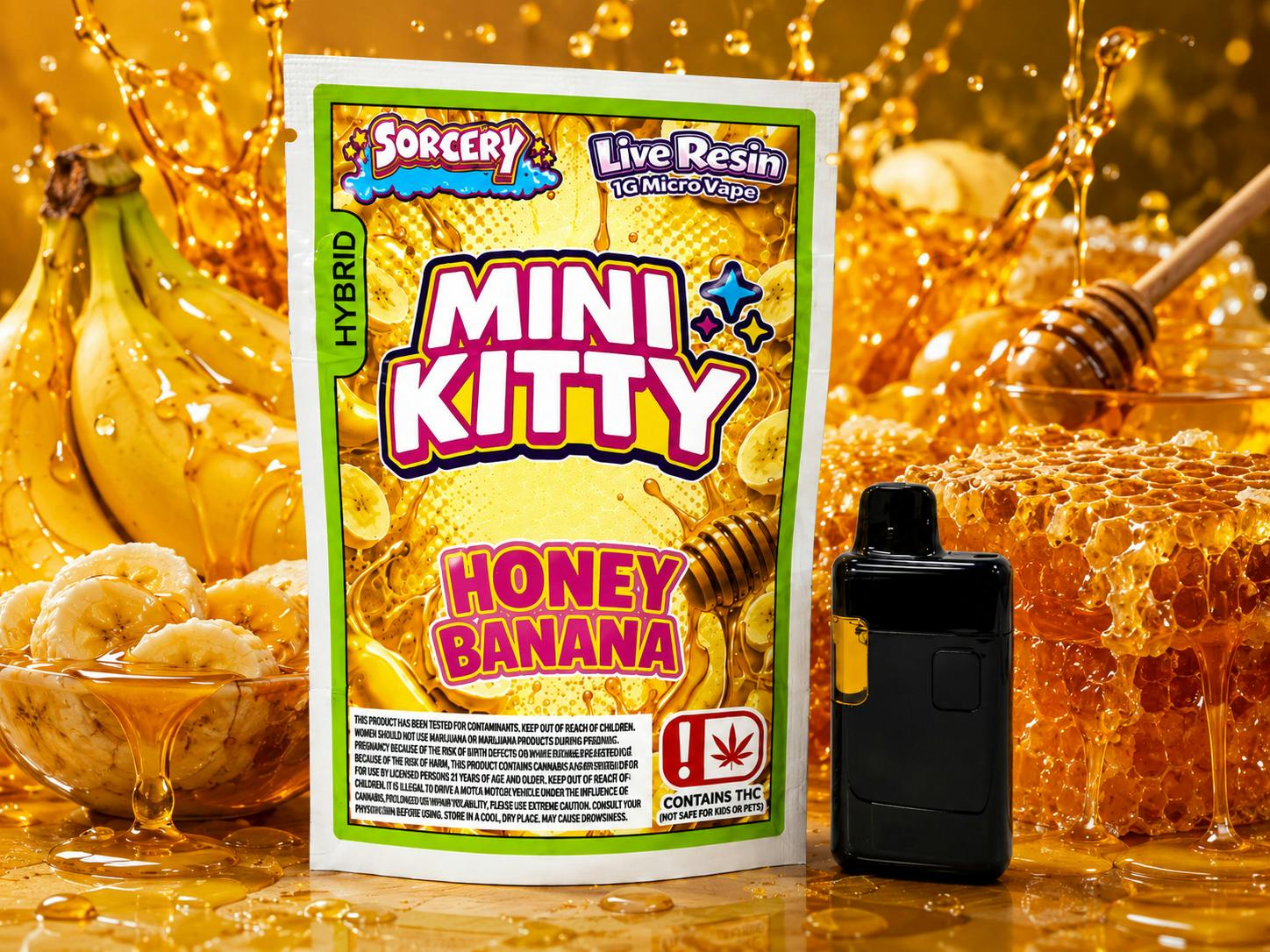 Sorcery - Honey Banana - Mini Kitty - Live Resin Disposable - 1g