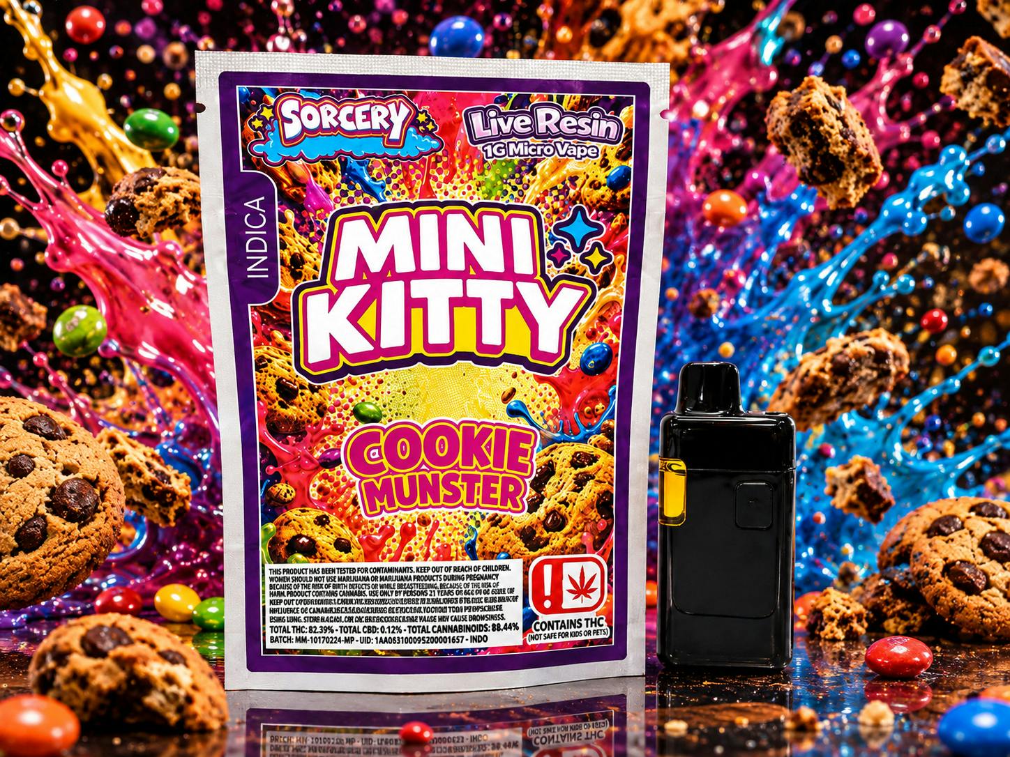 Sorcery - Cookie Munster - Mini Kitty - Live Resin Disposable - 1g