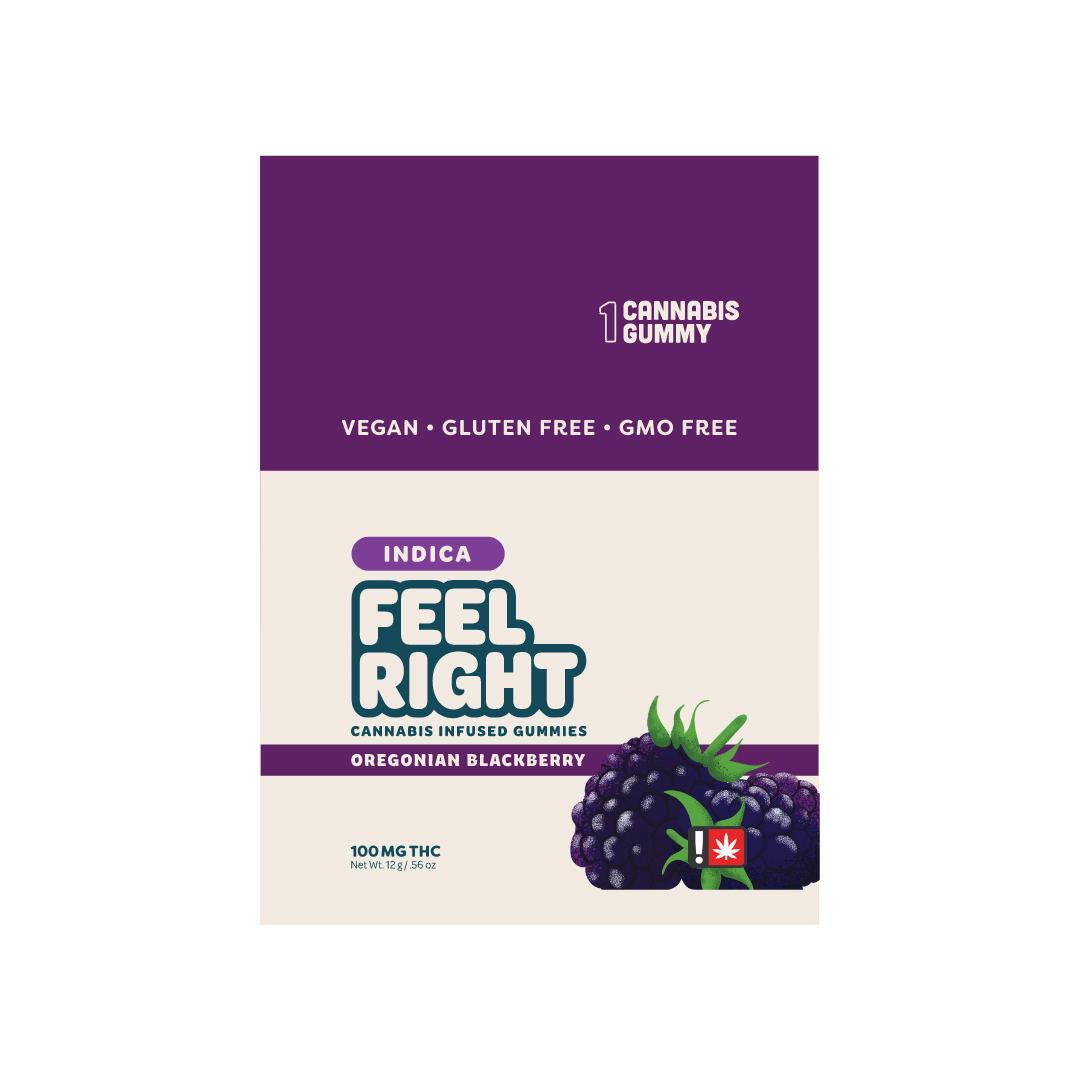 Blackberry - Indica - 100mg - 1 Pack Gummy