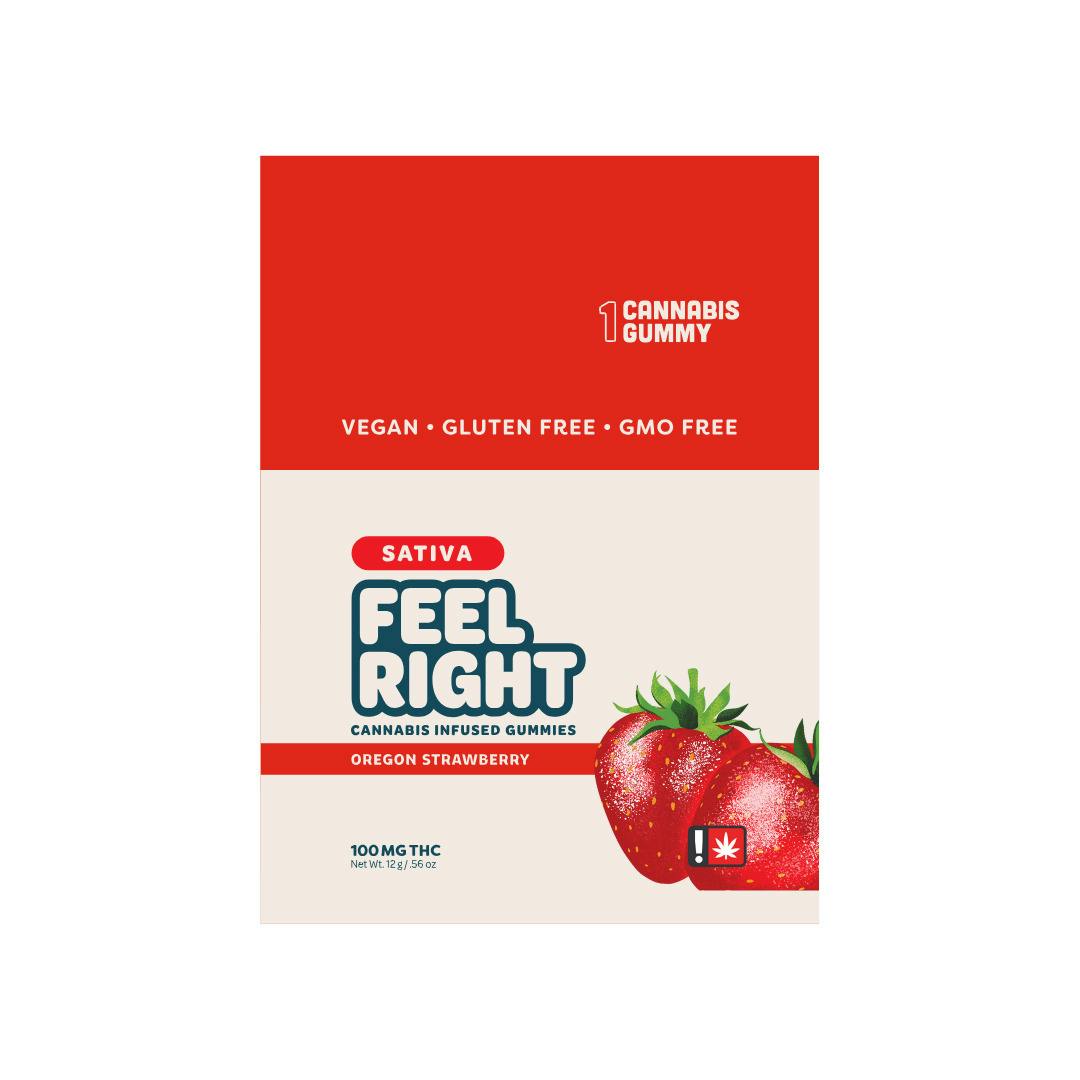 Strawberry - Sativa - 100mg - 1 Pack Gummy