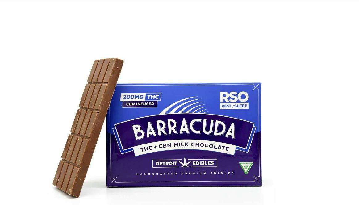 Barracuda Bar - Chocolate Bar - 200mg RSO - 4:1 THC/CBN - Rest - Milk Chocolate