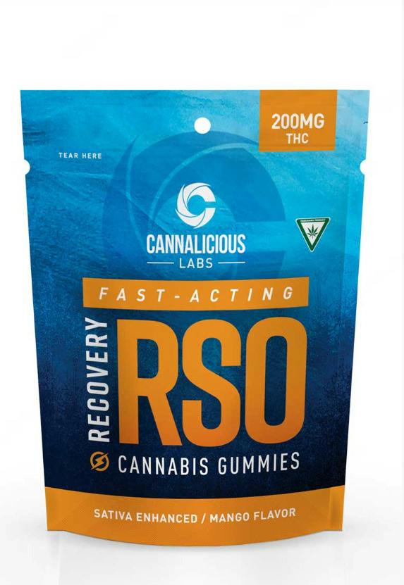 Cannalicious - Gummies - 200mg RSO Recovery - Mango - Sativa