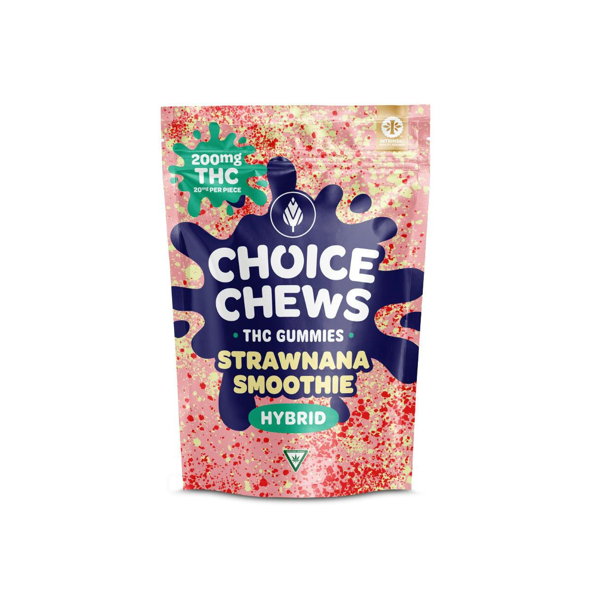 Choice Chews - Gummies - 200mg - Strawnana Smoothie - Hybrid